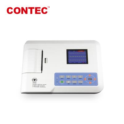 China 3 Channel 12 Channel 12 Manufacturer Real CE Portable Digital Leads PC 3 Channel ECG Machine for sale