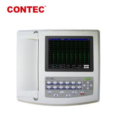 China CONTEC CE ECG1200G Plastic Cardiograph Electrocardiogram 12 channel PC ekg ecg with annotation for sale