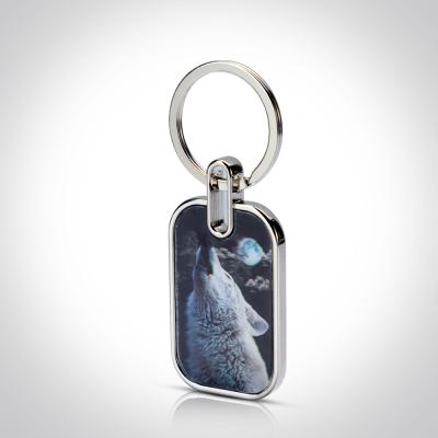 China Deep And High Resolution Custom Logo 3D Lenticular Key Chain For Promotion High Quality Metal Key Chain for sale