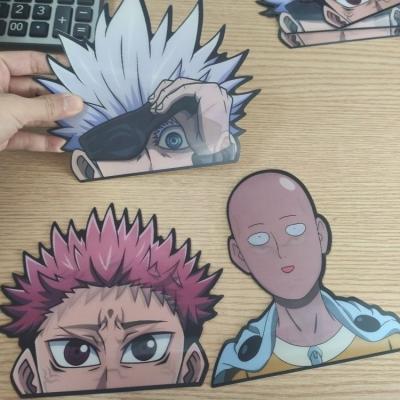 China Custom Lenticular Car Sticker Anime 3D Sticker Motion Sticker Cartoon Lenticular Anime Hot Sell Die Cut Stickers for sale