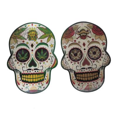 China HOT SALE Skullface Day Of The Dead Halloween Holiday Sticker Decorate Sticker IN RUNNING PET 3D Lenticular Effect for sale