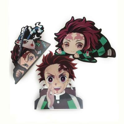 China Hot Selling Decorative Sticker Dragon Ball/Demon Slayer/Attack on Titan 3D Sticker For Car Window 3D Japanese Anime Figure Sticker for sale