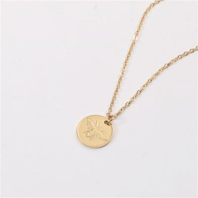 China 2021 Gold Plated CLASSIC Stainless Steel Coin Honey Animal Necklace Pendant For Women for sale