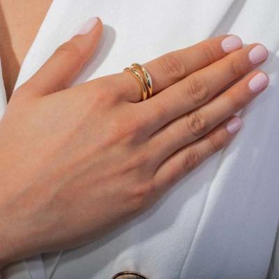 China CLASSIC Small Finger Ring For Women Stainless Steel Stacking Layered Rings for sale