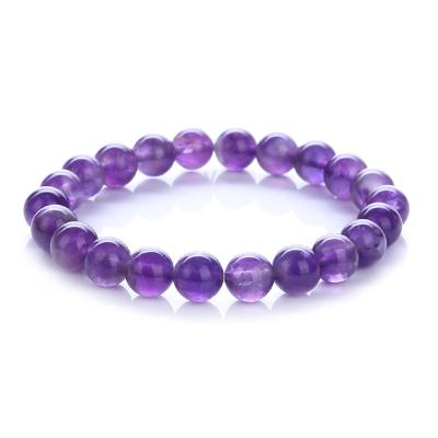 China Natural Gorgeous 8mm Semi-precious Gemstones Romantic Healing Crystal Stretch Mala Beaded Bracelet Unisex For Friends for sale