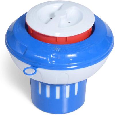 China 7 Inch Swimming Pool Chlorine Dispenser Floating Chlorine Floating Pools With Red Empty Gauge for sale