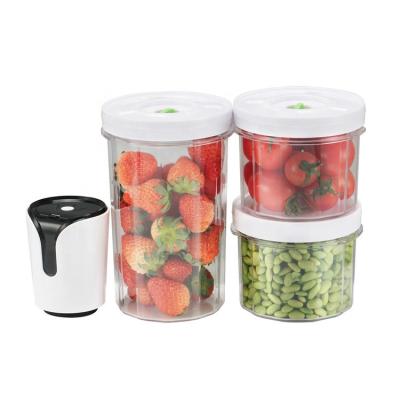 China One Click Design High Quality Vacuum Sealer Fresh Food Storage Container Airtight Canister With Pump for sale