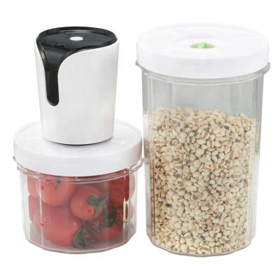 China One Click Design Plastic Food Storage Container Set With Vacuum Pump For Pantry Organization And Storage for sale