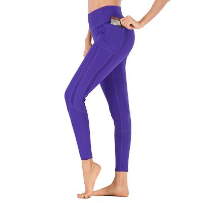 China Wholesale Women Sport Gym Fitness Yoga Pants Workout High Waisted Leggings Anti-Static With Pocket for sale