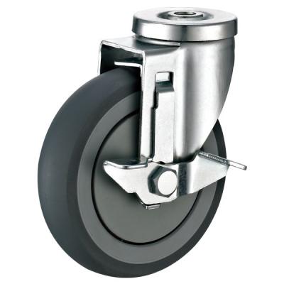 China Medium Duty Metro Carts Casters , Hollow Kingpin Swivel Caster 1/2