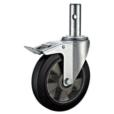 China Aluminium Swivel Scaffold Tower Wheels / Small Black 8 Scaffold Casters for sale