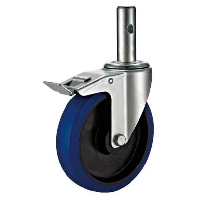 China Rubber Scaffold Casters With Locking Brakes , Industrial Mobile Scaffold Wheels for sale