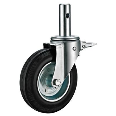 China Mobile Brake Scaffold Caster Wheels For Food Service Equipment Customized Size for sale