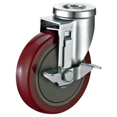 China Industrial Strength Locking Caster Wheels , Heavy Duty Shopping Cart Caster Wheels for sale