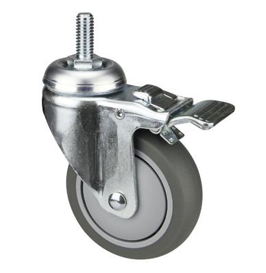 China Gray Five Inch Medical Caster Wheels For Hospital Equipment Application for sale