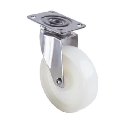 China 5 Inch SUS304 Stainless Steel Caster Wheels With Swivel Top Plate Fitting for sale