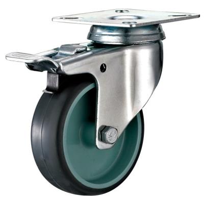 China Swivel Furniture Casters With Brakes , Grey Heavy Duty Furniture Casters for sale