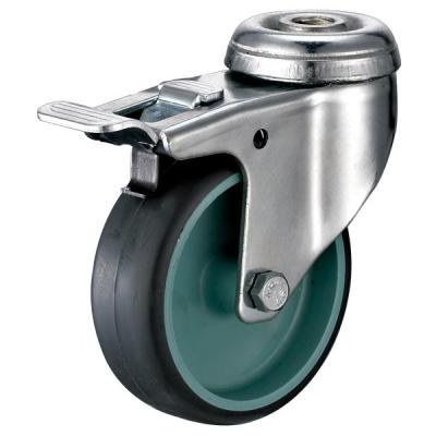 China Locking Swivel Furniture Caster Wheels With Bolt HoleFitting ISO9001 Certificate for sale