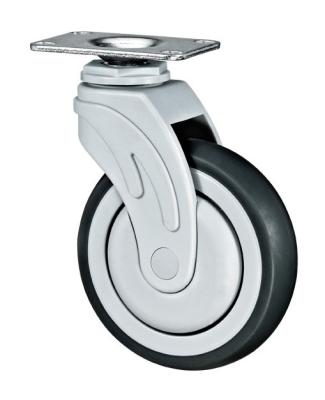 China Medical Equipment Rubber Caster Wheels / Grey Small Hospital Bed Wheels for sale