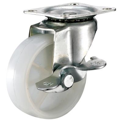 China Furniture Nylon Caster Wheels , Backroom Equipment Lockable Furniture Casters for sale