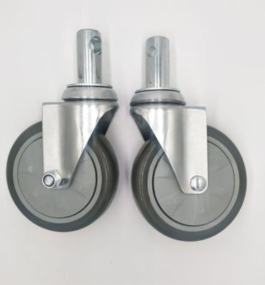 China Carts 5 Inch Caster Wheels , Shelf Metal Food Service Equipment Casters for sale