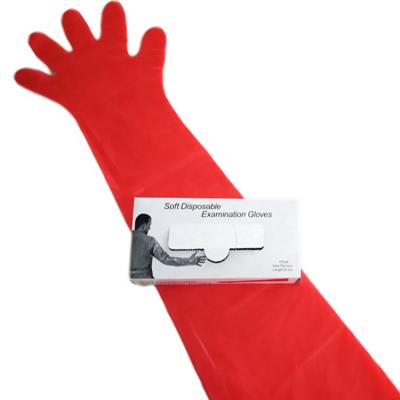 China Soft Disposable Shoulder Length Ob Breeder Sleeves Glove Super Sensitive for sale