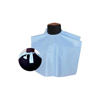 China Custom And Cheap Adult Bibs Sanitary Portable Hairsalon Aprons Clean Paper+PE Film for sale