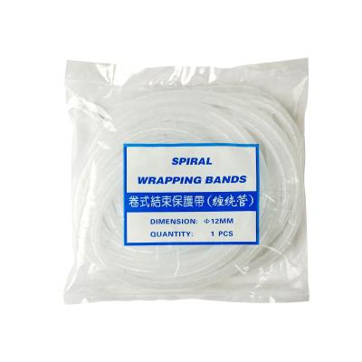 China Protective Use For Electrical Wires To Insulate And Look Good Economic Plastic Protector Spiral Wire Rope Sleeve Spiral Cable Wrap PE 19mm 12mm 6mm for sale