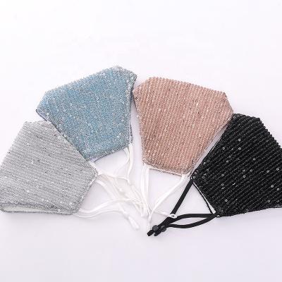 China Polyester Glitter Sequins Fashion Mask For Decoration for sale