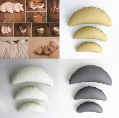 China Newborn Anti-Apnea Photography Posing Pillows - White Crescent Baby Photo Prop 5 Piece Set for sale