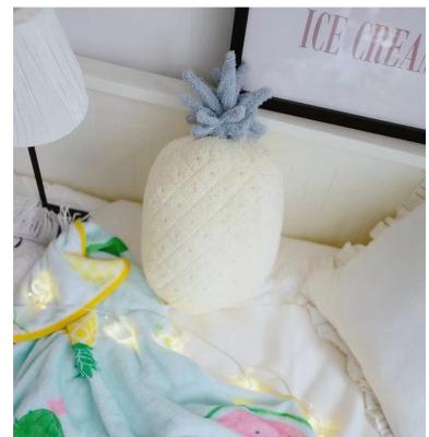 China Fruit Airplane Travel Pillow Plush Anti-Decubitus Pineapple Shaped Neck Cushion Plush Bedroom Kids Air Conditioning Blanket for sale