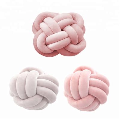 China Creative Soft Anti-Decubitus Knot Cushion, Knotted Home Sofa Office Decor Pillow, Baby Sleep Tile Ball Pillow Decoration for sale