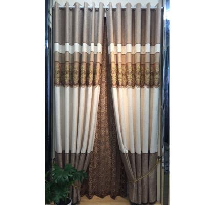 China Light Shading Manufacturers Direct Full Customization Of High End Modern Jacquard Cotton And Hemp Splicing Curtains for sale