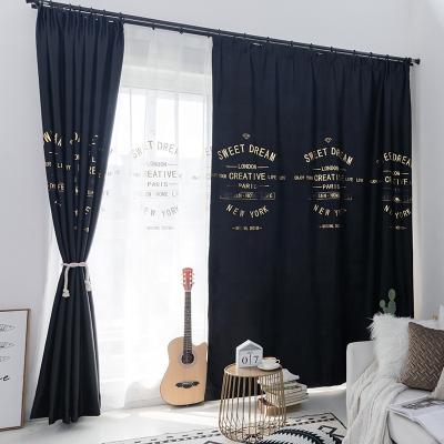 China 2020 New Shrink-Resistant Blackout Gold Foil Printing Fabric For Curtains for sale