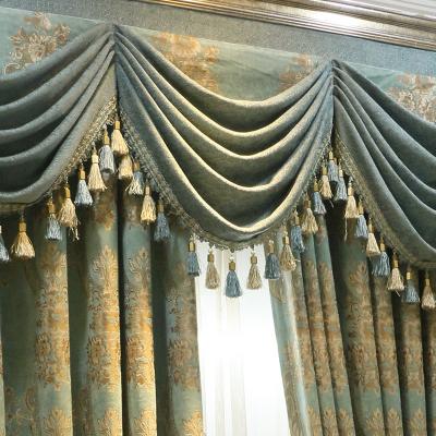 China Shading High Grade Chenille European - Style Modern Atmospheric Villa Floor Curtain for sale