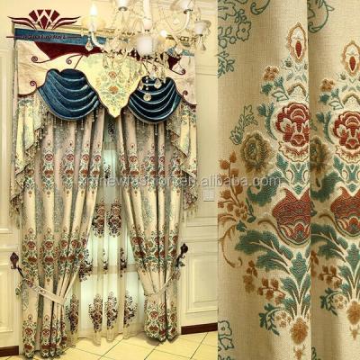 China High Precision European Blackout Chenille Drapery Jacquard Cotton And Curtain Canvas Fabric for sale