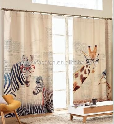 China Blackout Curtain Printed Blackout Cartoon for Kids for sale