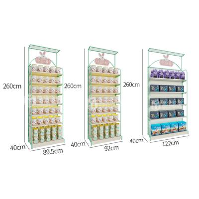 China Meicheng Customs Service Single Sided Baby Store Shelves Supermarket Shelf Grocery Display Stands for sale