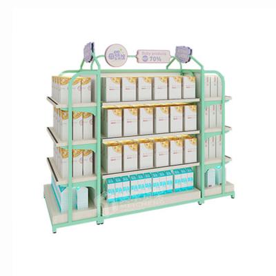 China Meicheng Store Display Furniture Double Sided Baby Product Shelves Retail Store Supermarket Gondola Shelving Double Sided for sale