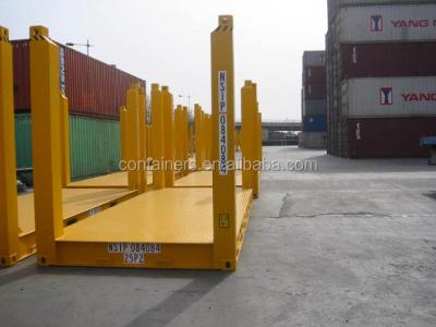 China Storge Cargos Transport Store House Factory Price 20' 40' Fixed/Folding End Flat Rack Container For Sale In China for sale