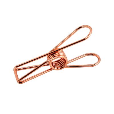 China House. Office. School Wholesale Promotional Different Size Binder Steel Paper Clip Rose Gold Office Metal Clip for sale