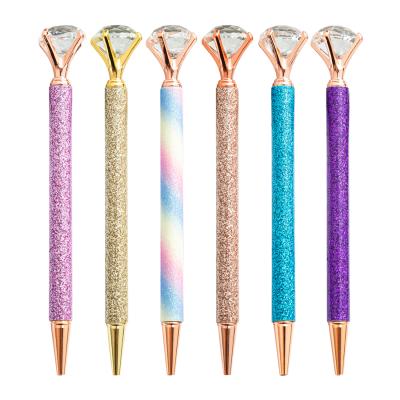 China Custom Pen Creative Promotion Gift Pen Logo Top Crystal Glass Ballpoint Pen for sale