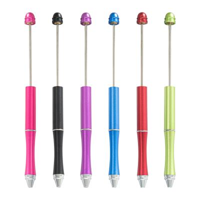 China Multicolor DIY Pen Hot Sale Metal Tip Promotional Pen Selection Add A Bead Ball Pen Beadable Metal Pen for sale