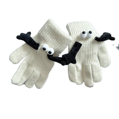 China Touch Sensitive Autumn and winter five fingers cute with velvet wool bike warm knit socks for sale