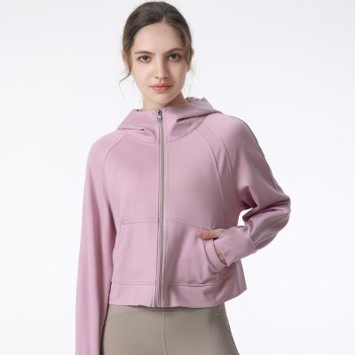 China QUICK DRY Sports Hoodie Women Hooded Loose Thin Running Fitness Coat Yoga Top Long-sleeved Smock Sports Sweatshirts for sale