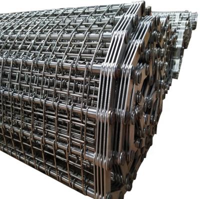 China Fire Resistant Line Link Flex Wire Mesh Conveyor Belt 304 Stainless Steel Eye Food Processing Plate for sale