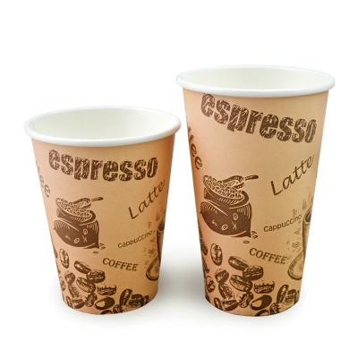 China Single Wall Disposable Disposable Paper Cup, Customized Printed Paper Cup for Coffee for sale