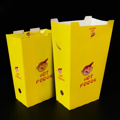 China Disposable Folding Cardboard Box Fried Chicken Box Disposable Lunch Box for sale