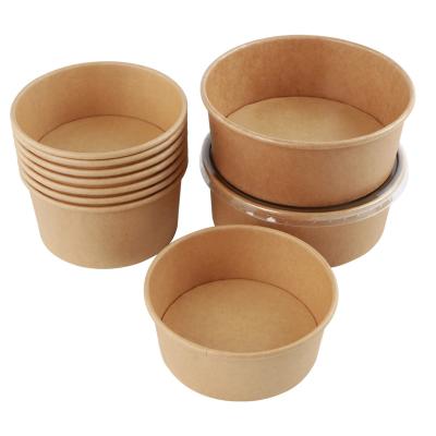 China Custom Printed Disposable Paper Soup Bowl Salad Bowl Disposable Hot Paper Bowl With Lid For Restaurant for sale