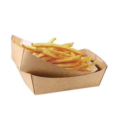 China China Supply Disposable Kraft Paper Food Trays For Food Package for sale